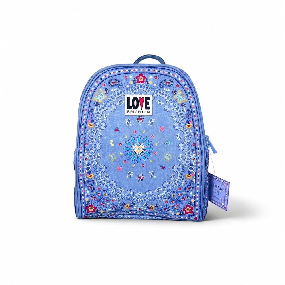 Brighton Bandana Love Blue Paisley Butterfly Backpack NWT